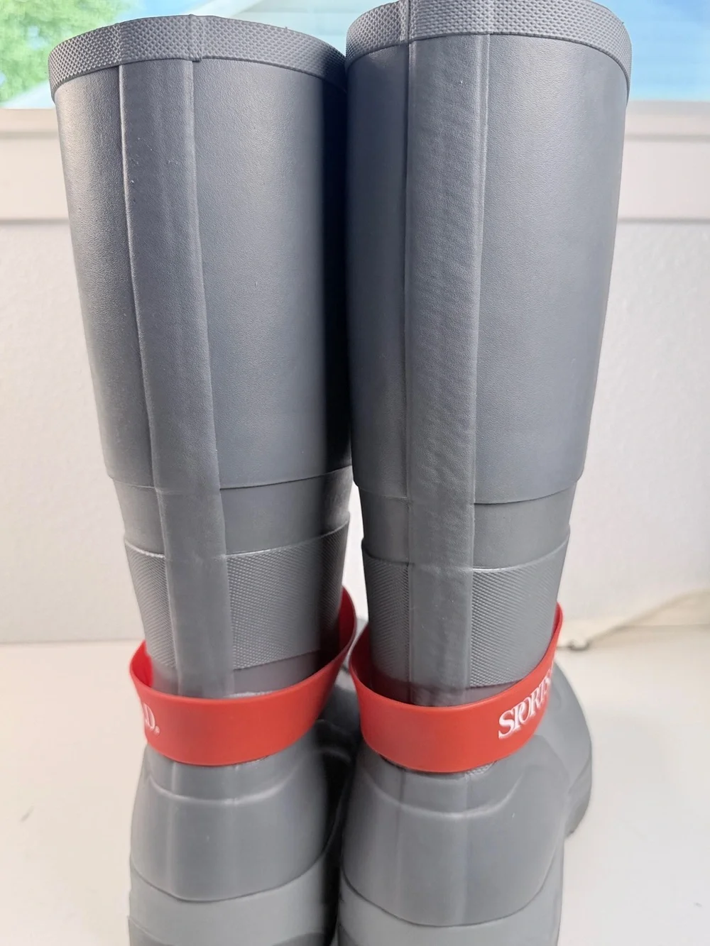 Sports Afield Bosun 15 Mens Size 12 Gray Waterproof Tall Deck Boots NWOB